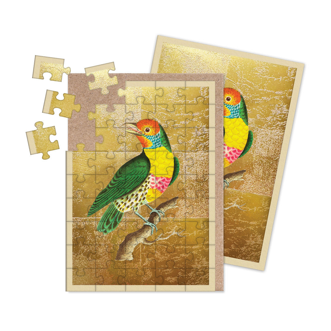 Lemon-Throated Barbet Jigsaw Greeting Card