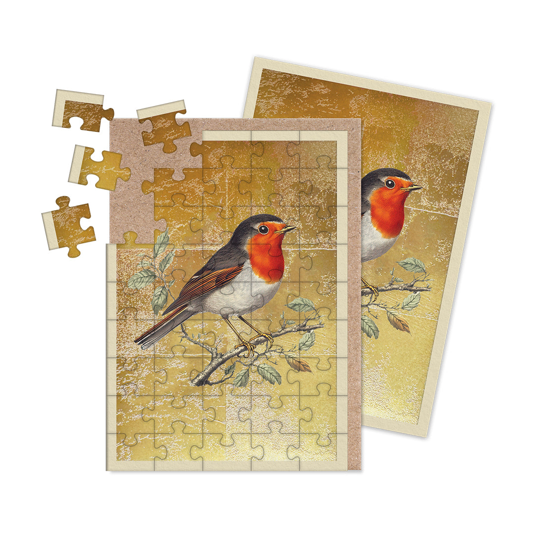 Robin Jigsaw Greeting Card