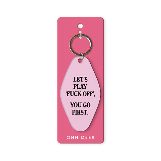 Let's Play Fuck Off Keyring