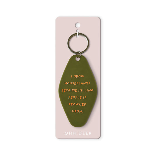 I Grow Houseplants Keyring