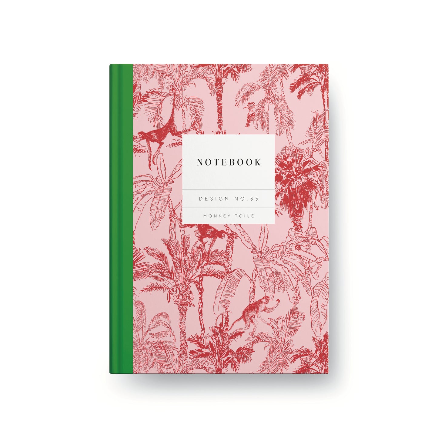 Design No.35 Monkey Toile Hardback Notebook (OS)