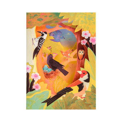 British Birds 3D Greeting Card