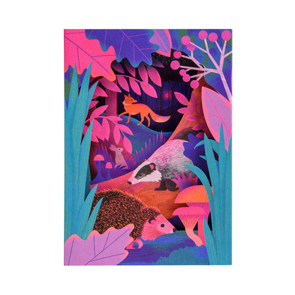 British Woodlands Pop Up Greeting Card