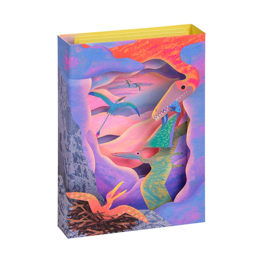 Flying Dinosaurs Greeting Card (3D)