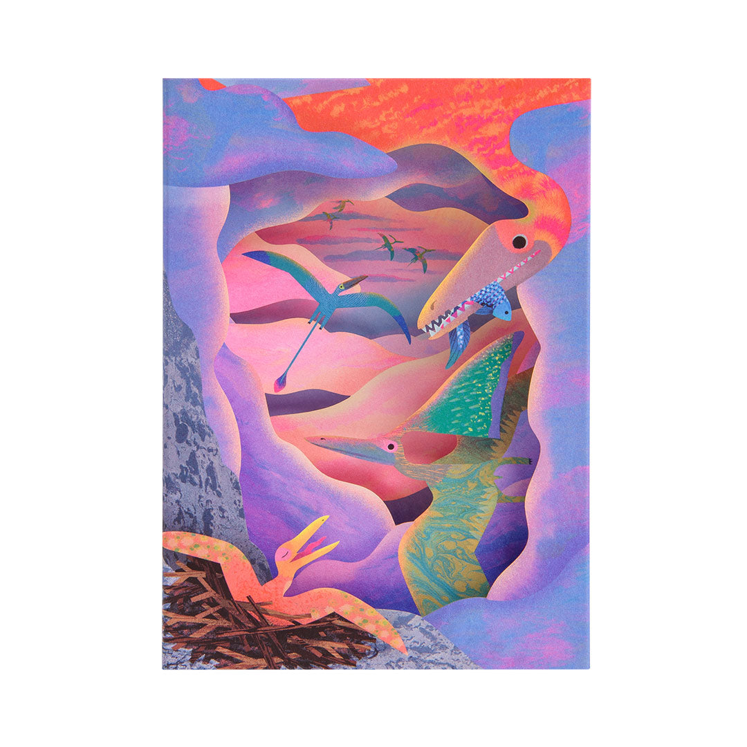 Flying Dinosaurs Greeting Card (3D)
