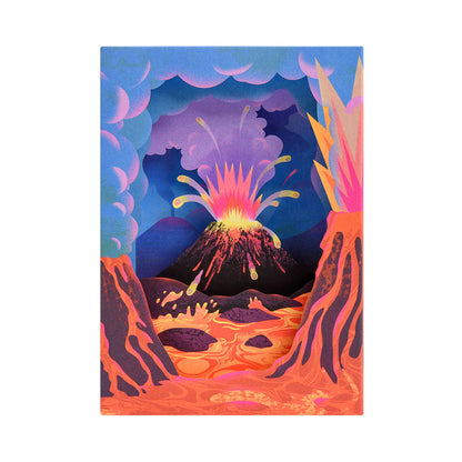 Volcano Greeting Card (3D)