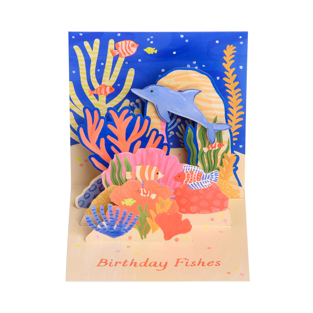 Birthday Fishes Pop Up Greeting Card