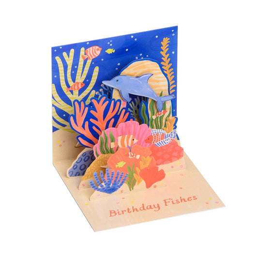 Birthday Fishes Pop Up Greeting Card
