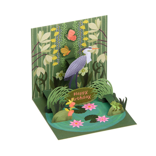 Heron Pop Up Greeting Card