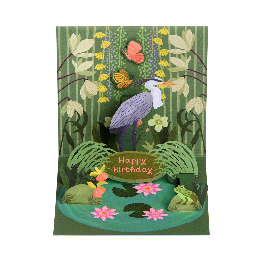 Heron Pop Up Greeting Card