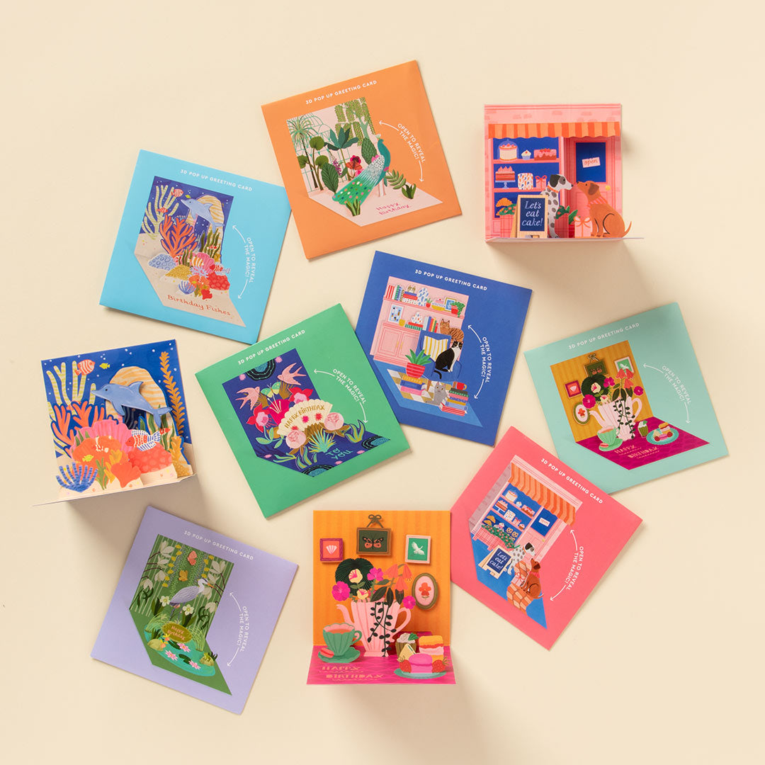 Birthday Fan Pop Up Greeting Card