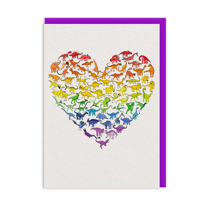 Dinosaur Heart Greeting Card