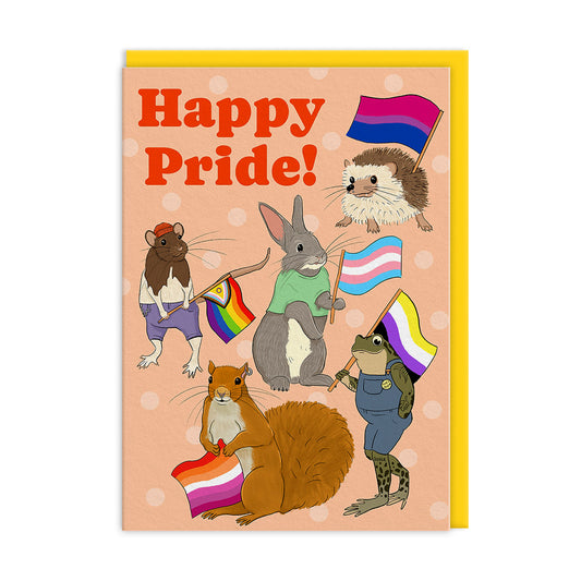 Happy Pride Animals Greeting Card