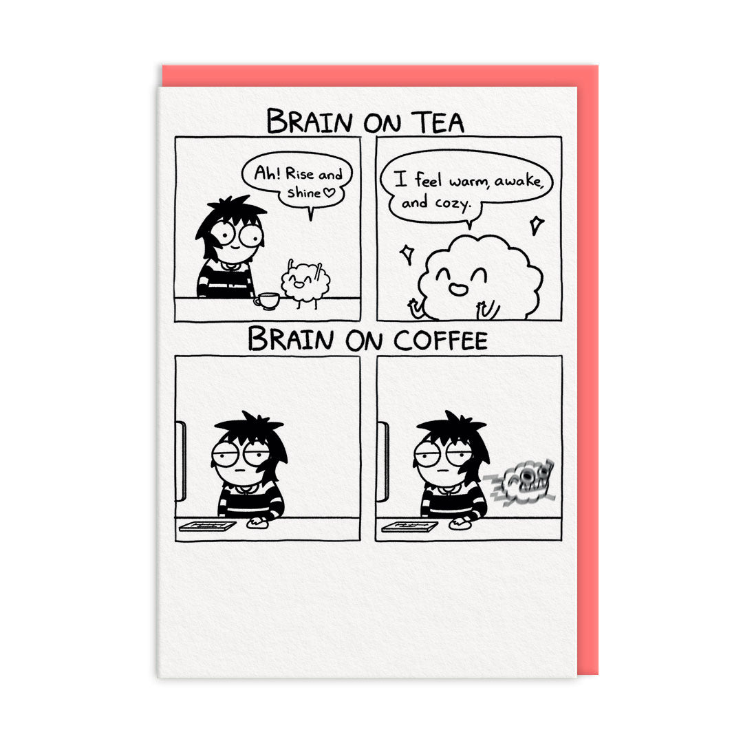 Brain on Tea Greeting Card