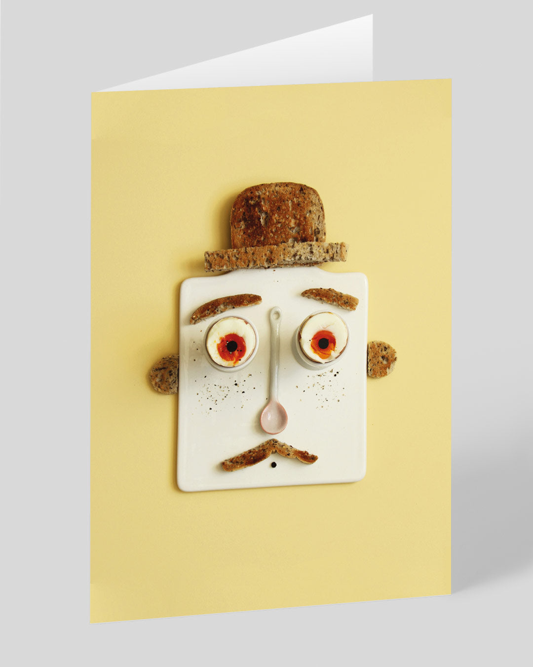 Personalised Eggs and Toast Face Greeting Card
