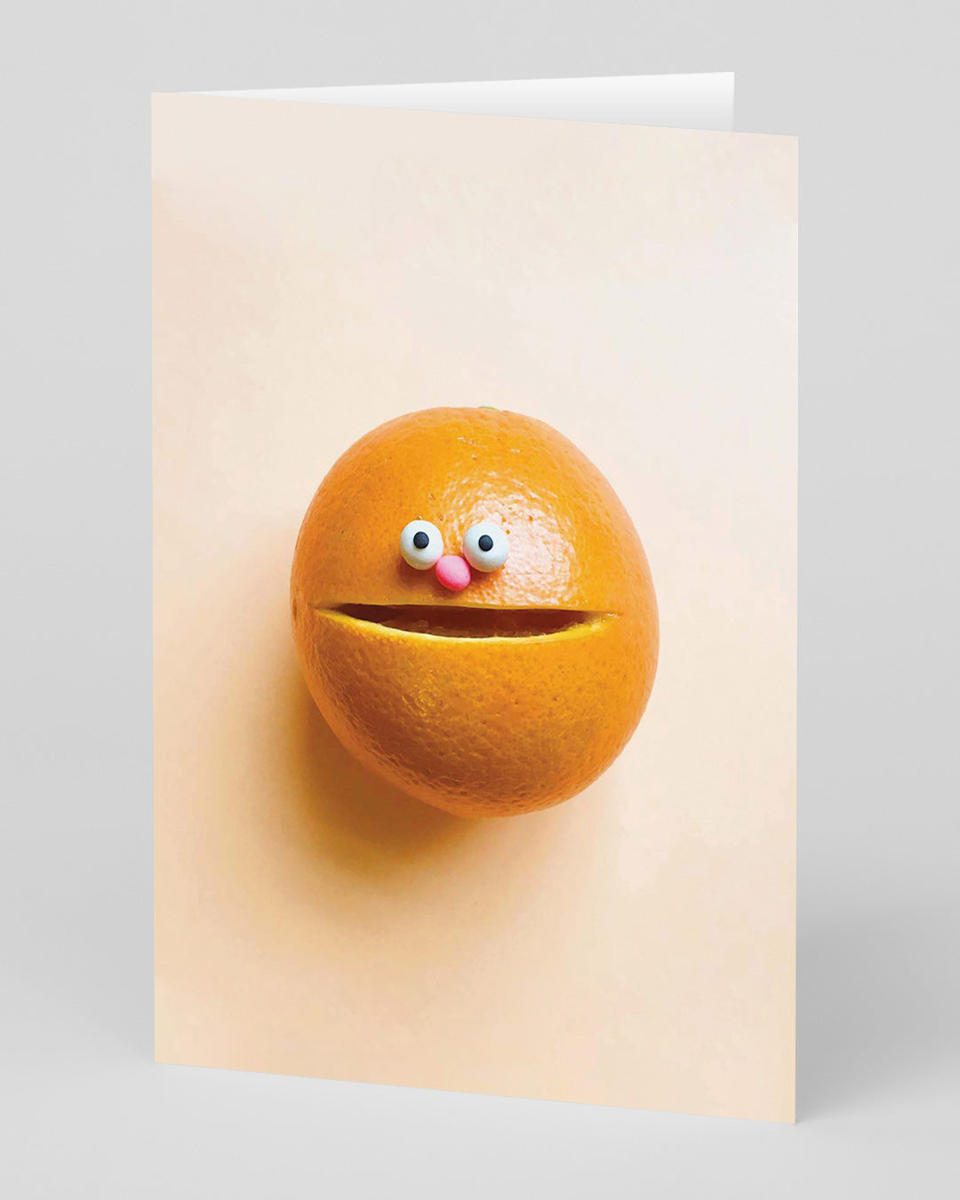 Personalised Smiley Face Orange Greeting Card