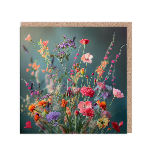 Wild Flower Bouquet Greeting Card