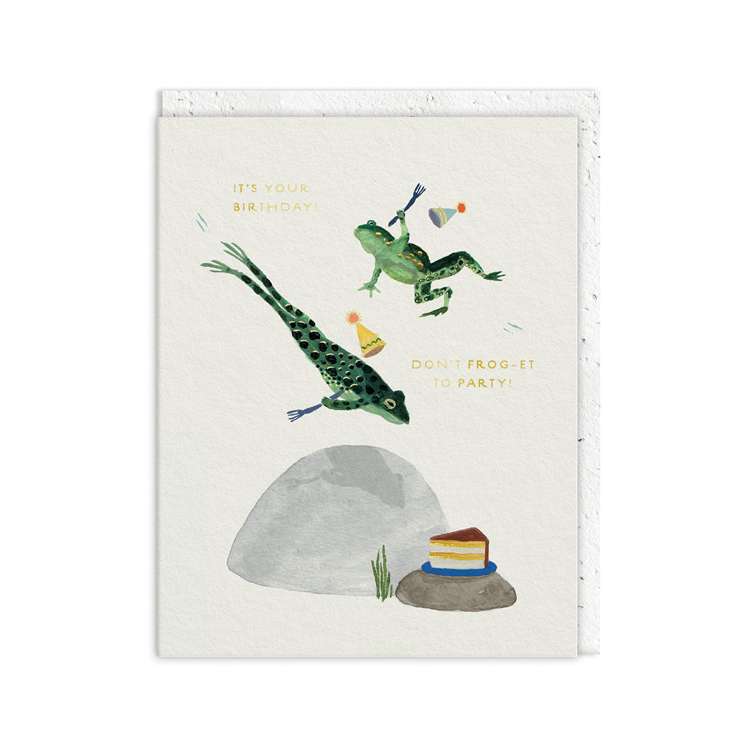 Don't Frog-et to Party Birthday Card