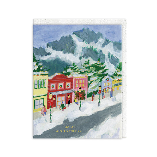 Chistmas Town Plantable Envelope Greeting Card