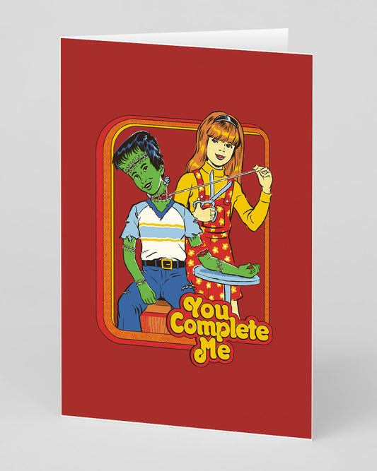 Personalised You Complete Me Greeting Card