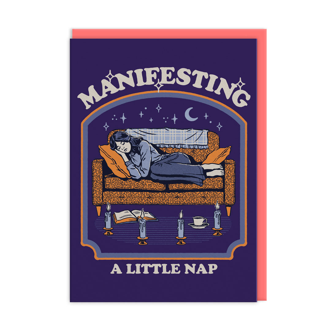 Manifesting A Little Nap Greeting Card