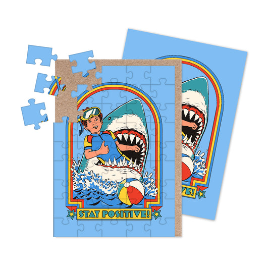 Stay Positive Jigsaw Greeting Card