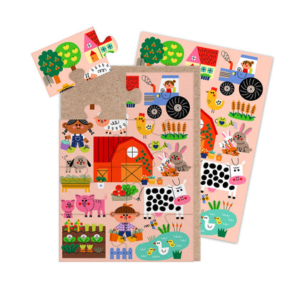 Farm Jigsaw Greeting Card