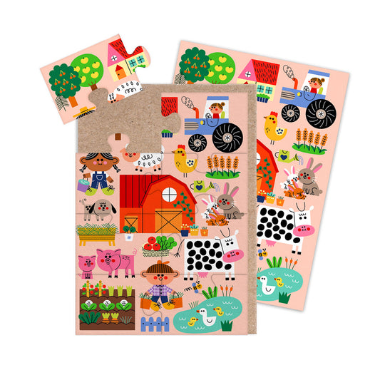 Farm Jigsaw Greeting Card