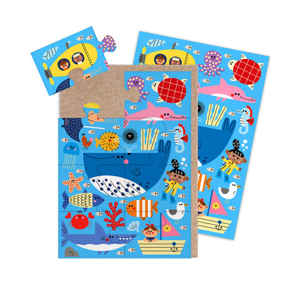 Sea Life Jigsaw Greeting Card