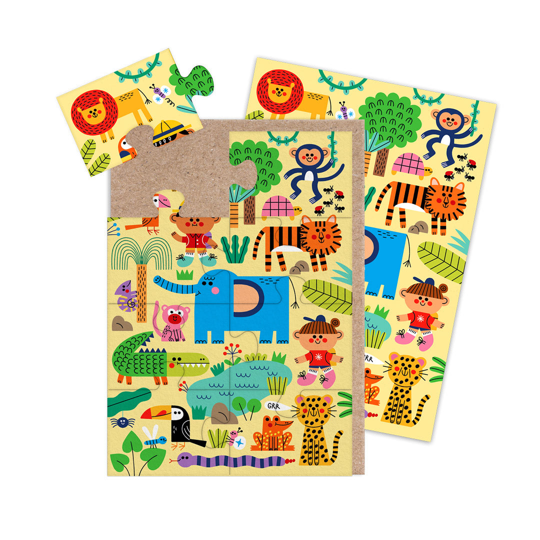 Jungle Jigsaw Greeting Card