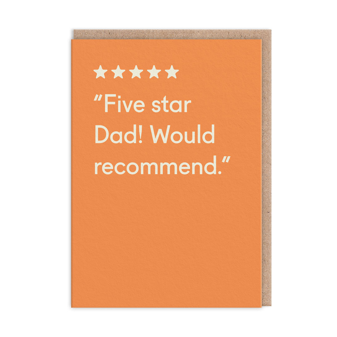 Five Star Dad Greeting Card