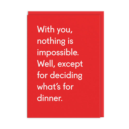 Deciding What's For Dinner Greeting Card
