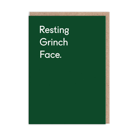 Resting Grinch Face Greeting Card