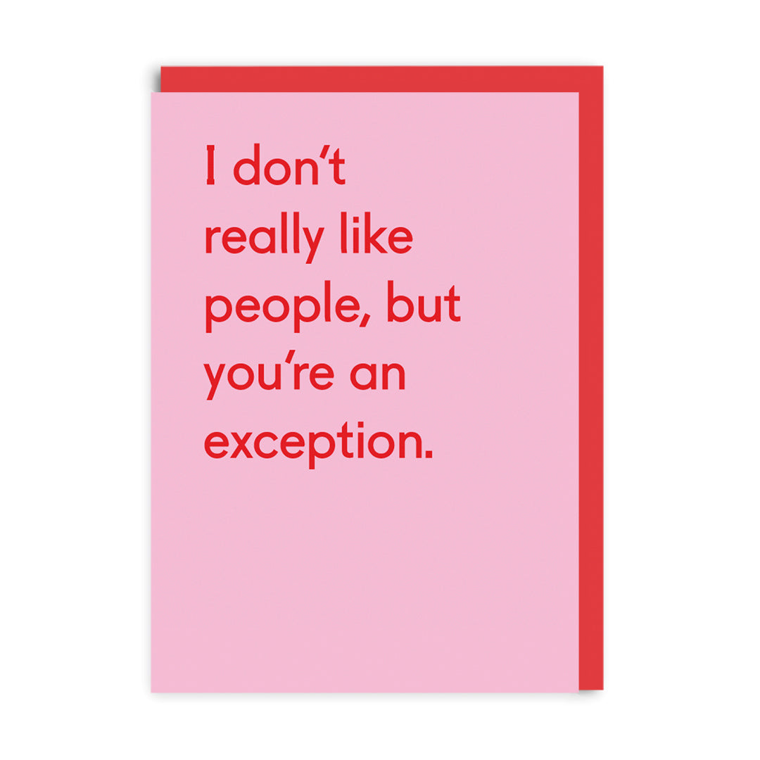 I Don't Really Like People Greeting Card