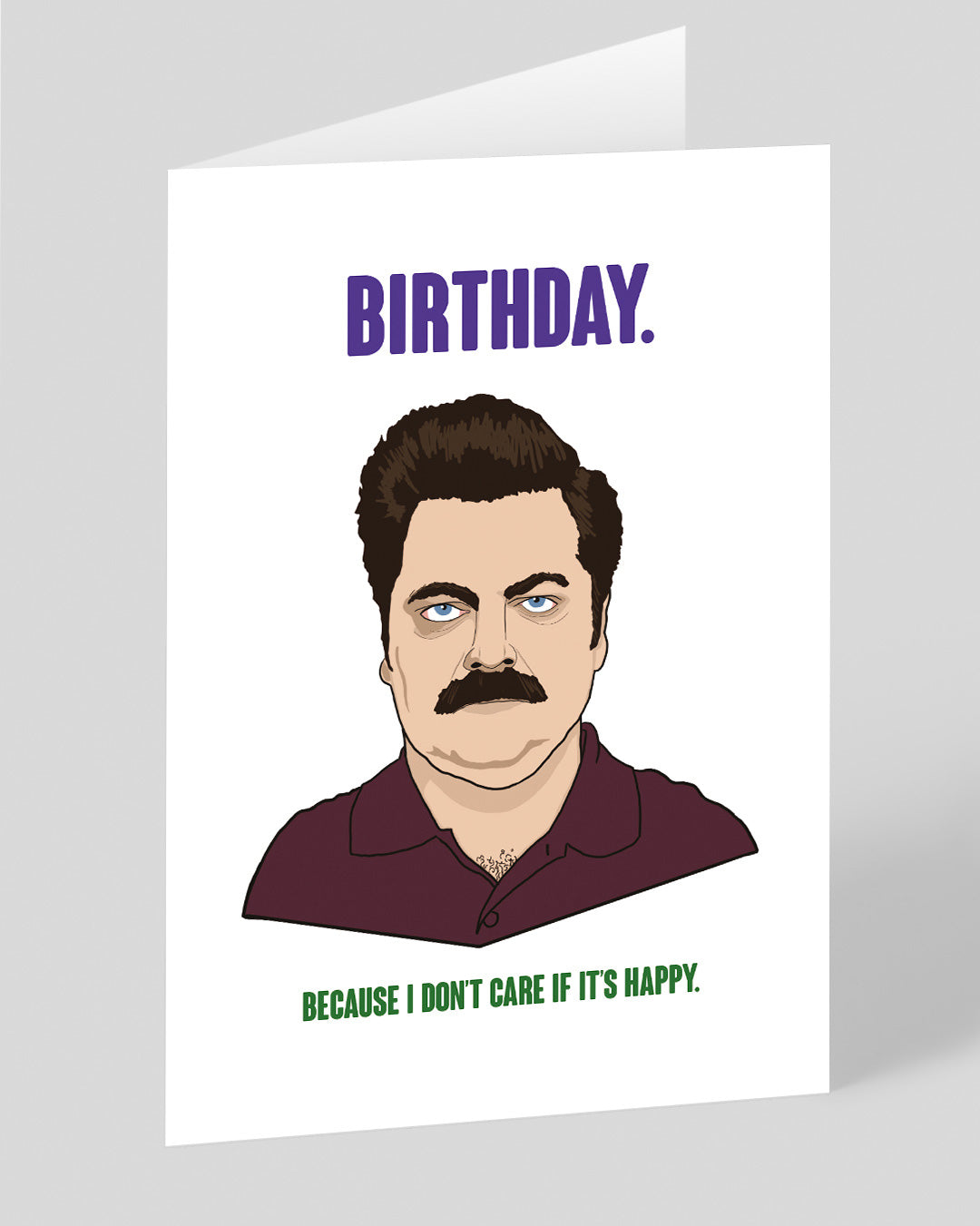 Ron Swanson Birthday Card