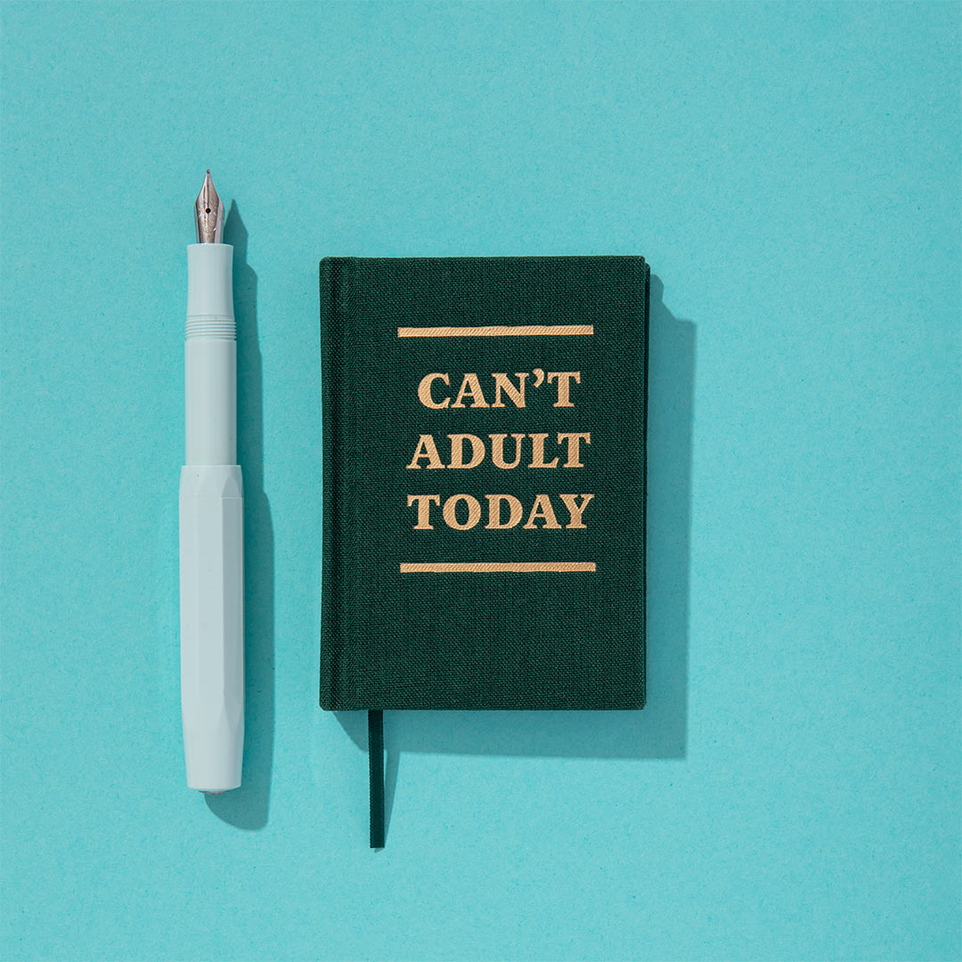 Can't Adult Today A7 Fabric Hardback Notebook