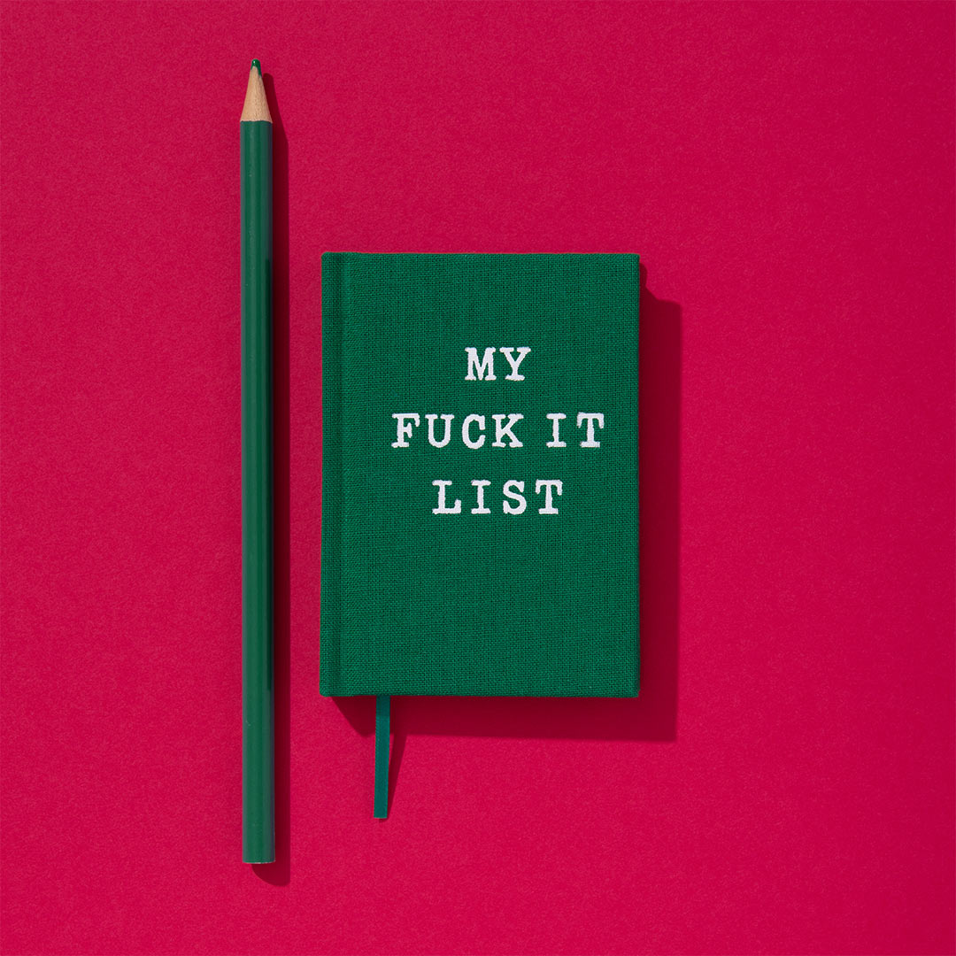 My Fuck It List A7 Fabric Hardback Notebook