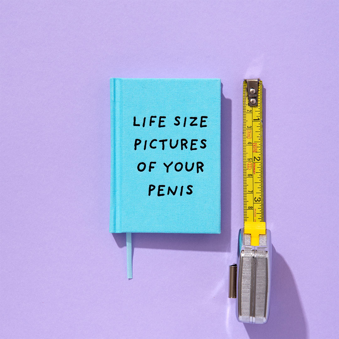 Life Size Pictures of Your Penis A7 Fabric Hardback Notebook