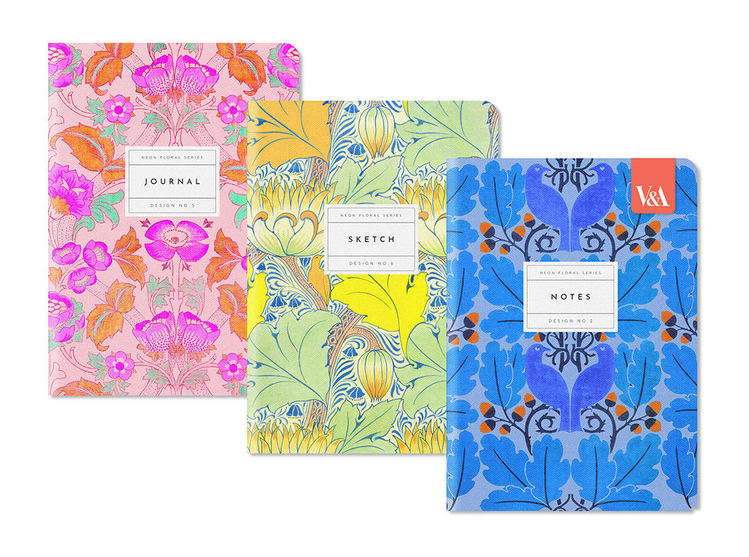 Neon Floral | 3 Pack of A5 Notebooks