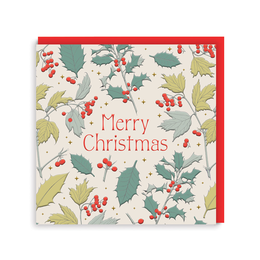 V&A Festive Foliage Greeting Card Set (Pack of 9)