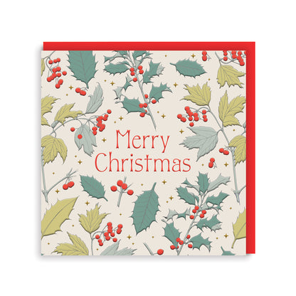 V&A Festive Foliage Greeting Card Set (Pack of 9)
