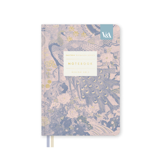 Eastern Elegance Peacock B6 Fabric Hardback Notebook