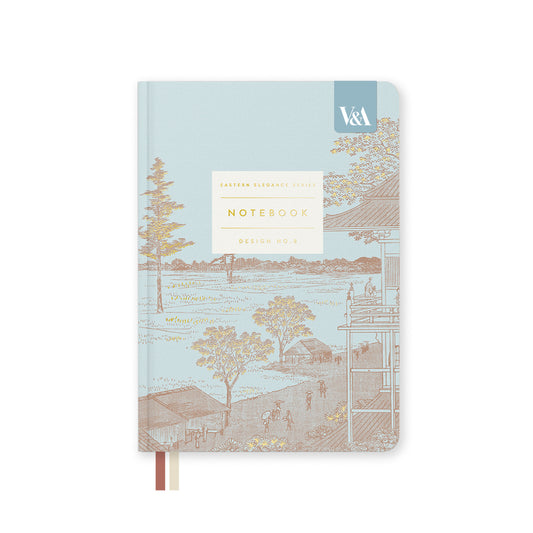 Eastern Elegance Terrace Landscape B6 Fabric Hardback Notebook