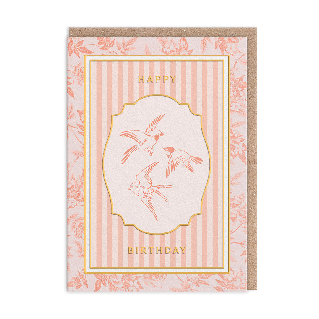 Cottagecore Collection of Birds Birthday Card