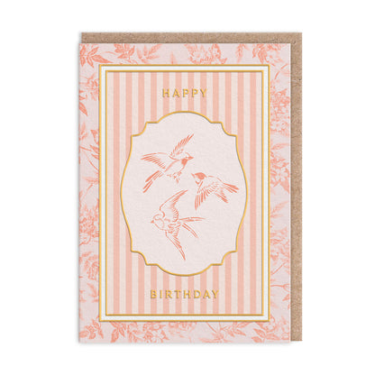 Cottagecore Collection of Birds Birthday Card