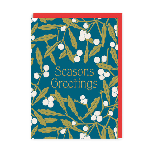 Mistletoe Seasons Greetings Greeting Card
