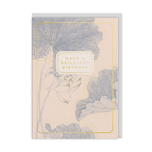 Eastern Elegance Water Lillies Greeting Card