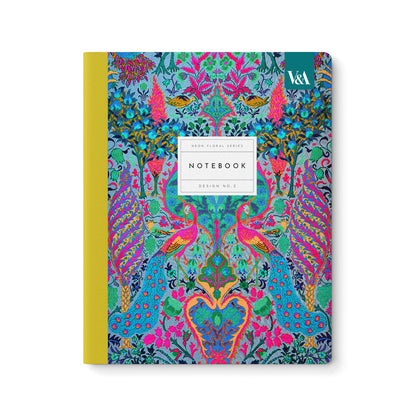 Neon Floral Peacock Premium Exercise Book
