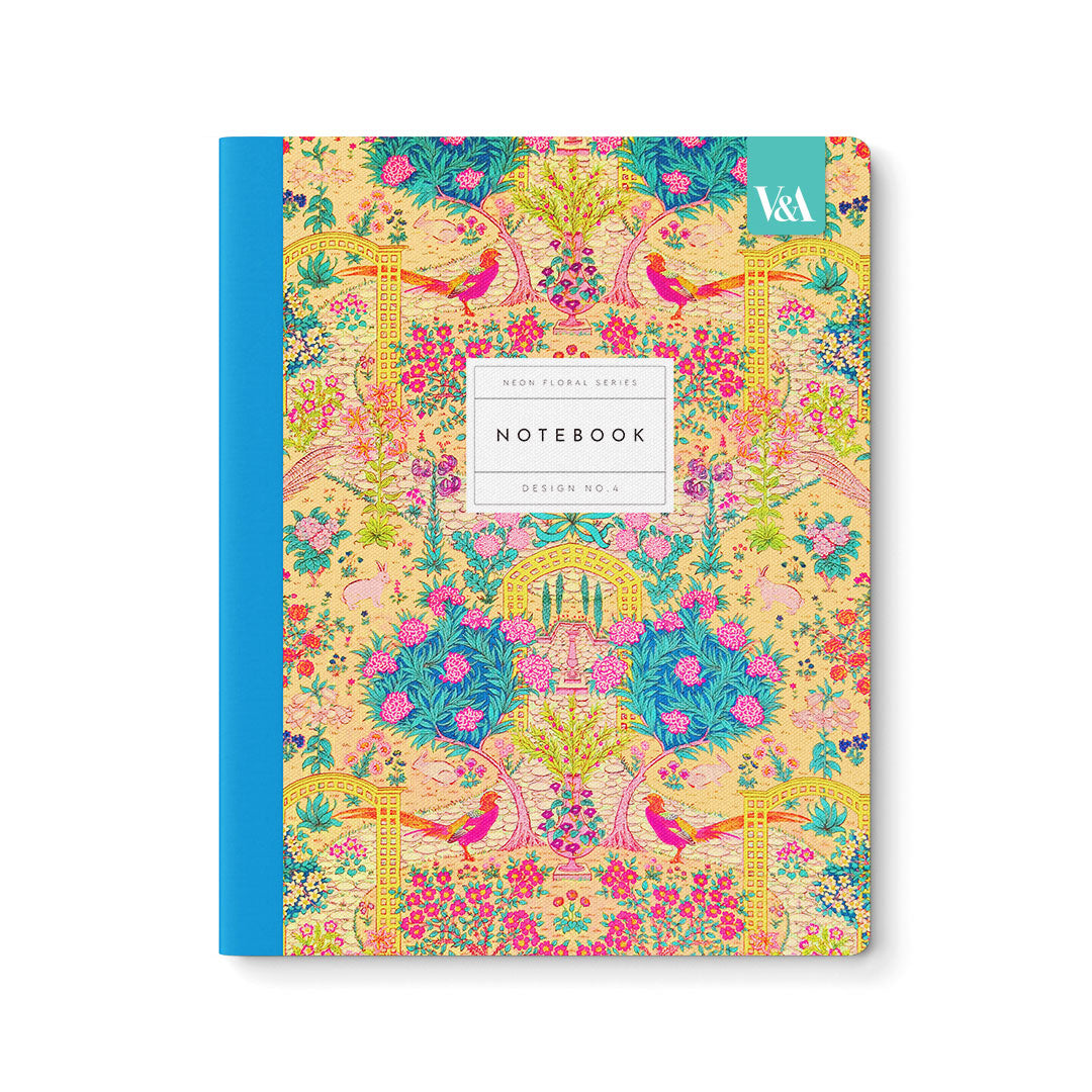 Neon Floral Ornate Garden Premium Exercise Book