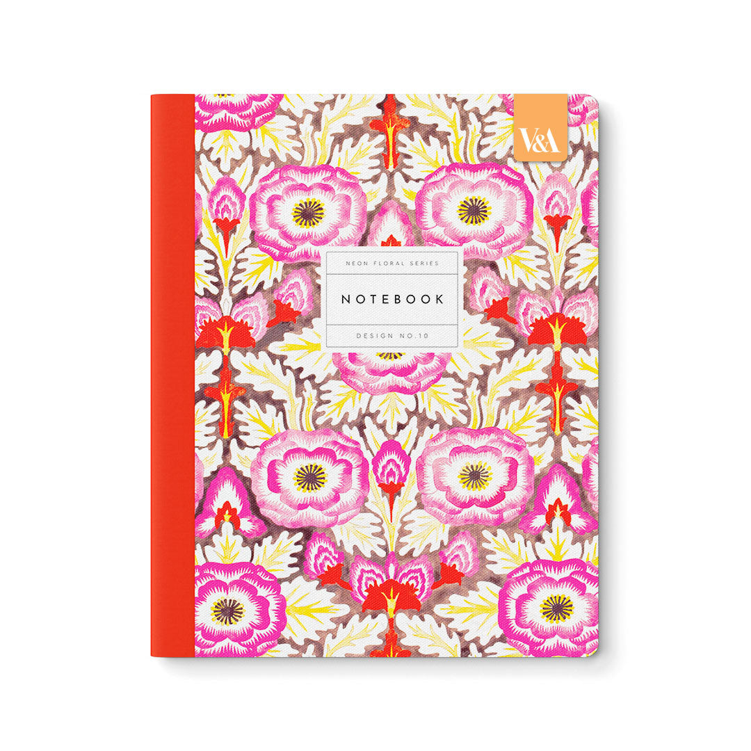 Neon Floral Symmetrical Primrose Premium Exercise Book